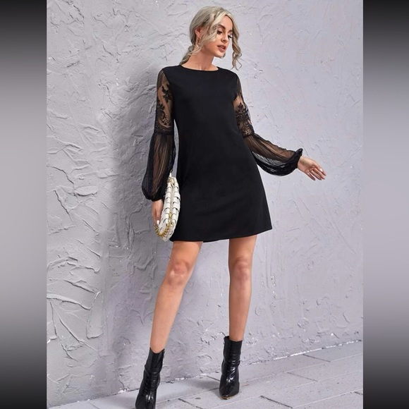 NWOT-Black Lace Dress - Picture 6 of 8